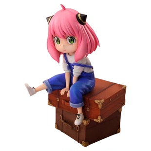 阿尼亚手办摆件间谍过家家背带裤粉红女孩车载车载车尾挂件车外装