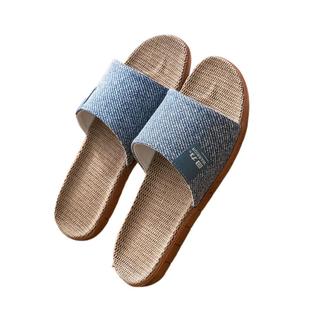 回力亚麻拖鞋男夏季家居室内静音防滑防臭软底情侣四季棉麻拖鞋女