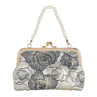 上新成品中国风珍珠旗袍包优雅大气手提包斜挎两用精美高质量包包