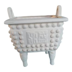 仿古陶艺陶瓷方鼎石膏模具注浆泥浆素色素坯手工雕塑古玩古董