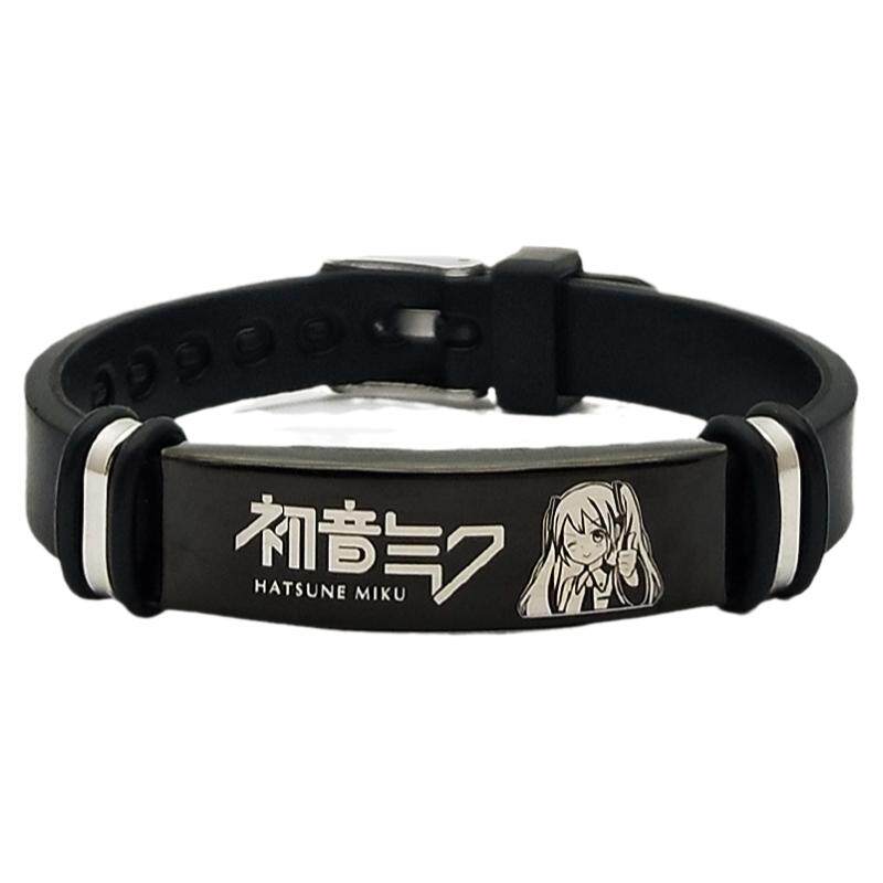 定制学生初音动漫周边二次元钛钢手环硅胶未来手链个性生日礼物