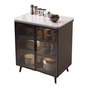 岩板厨房餐边柜多功能置物柜家用切菜桌小户型储物柜可移动小岛台