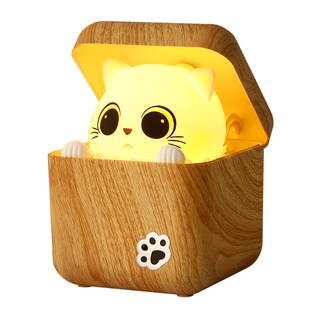淳言胆小喵躲猫猫氛围趣味小夜灯可爱创意感应式睡眠灯礼物小夜灯
