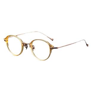 玳瑁色男女万年龟同款眼镜架可配高度近视小框眼镜框纯钛超轻眼镜