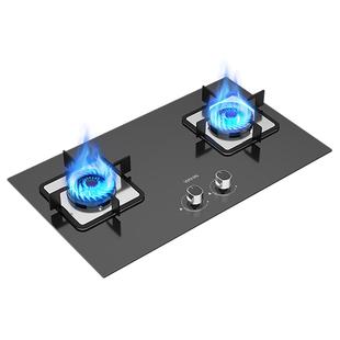 美的华凌燃气灶双灶家用天然液化煤气猛火台嵌入式官方旗舰店灶具