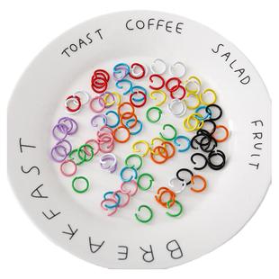 烤漆彩色开口圈羊角钉螺丝羊眼珍珠吊坠挂件手工材料diy饰品配件