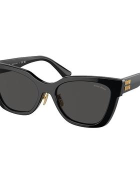 缪缪蝶形字母金标logo墨镜