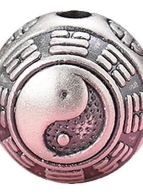 S999足银纯银太极八卦珠散珠手串