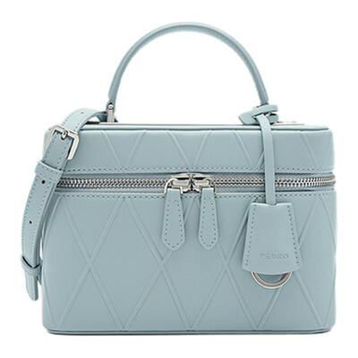 PEDRO拉链盒子包冬季女包简约拉链式斜挎小方包PW2-76390057-8