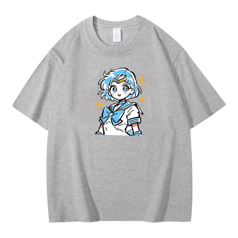 美少女战士联名短袖t恤女动漫二次元水冰月周边衣服女上衣
