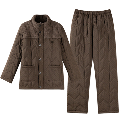 【三层加厚】睡衣男士羽绒夹棉