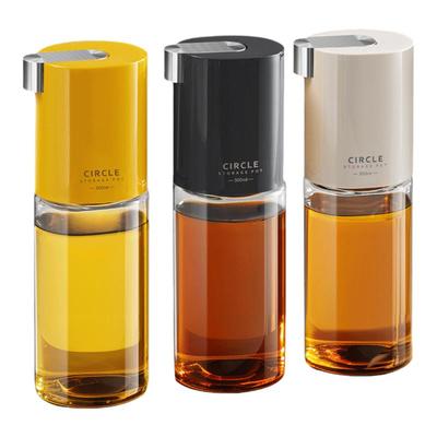 不挂油自动开合油壶加厚无铅玻璃