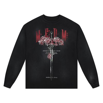 MEDM玫瑰与剑水洗长袖