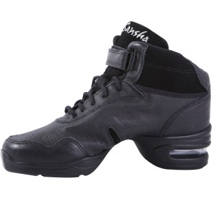 三沙sansha舞蹈鞋广场舞鞋跳舞鞋现代舞鞋女外穿时尚真皮软底爵士