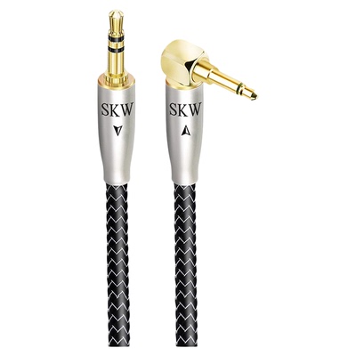 SKW高端发烧镀银3.5mmAUX音频线