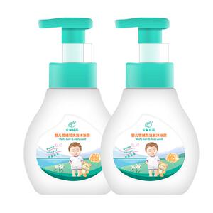 安馨诚品雪绒花宝宝沐浴露洗发水二合一儿童洗护沐浴乳婴幼儿专用