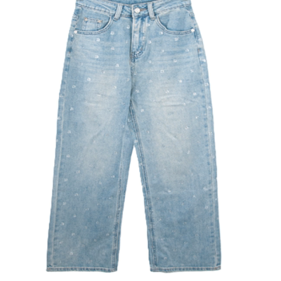 高腰浅蓝常规牛仔新款长裤