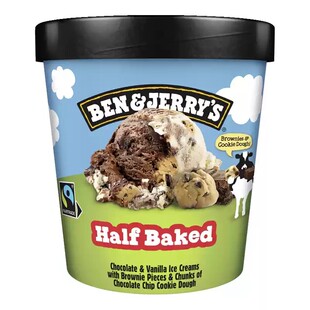 本杰瑞BEN'&JERRY'S冰淇淋巧克力布朗尼四拼曲奇薄荷花生酱多口味