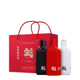 魁五首 53度酱香型白酒 三色礼盒装 手纯粮大曲【拜访 送礼推荐】