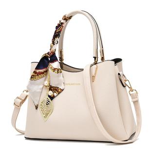 春上新款包包女2025轻奢女包手提包女士时尚百搭休闲白色单肩斜挎