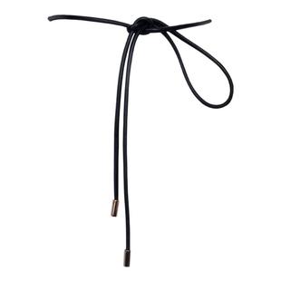 羊皮绳腰带女士细配裙子毛衣连衣裙装饰黑色真皮大衣配饰皮带新款