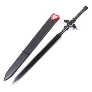 动漫影视刀剑神域武器黑剑阐释者白剑桐谷和人cos金属细剑未开刃