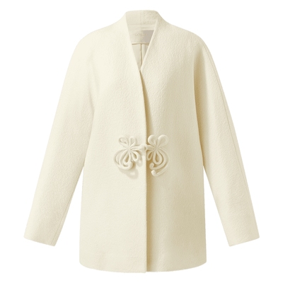 歌莉娅羊毛新中式外套设计感大衣