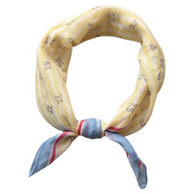 韩版卡通小方巾春夏ins领巾头巾