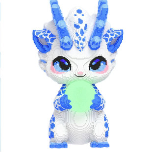 小龙人积木高难度巨大型一米龙太子龙年拼装成人网红爆款玩具女孩