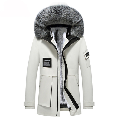 貂皮大衣派克服连帽皮草狐狸毛