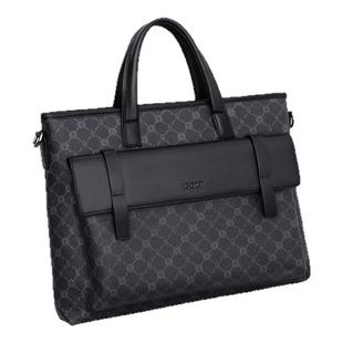 GOLF新款男士公文包商务手提包老花时尚电脑包大容量律师公务男包