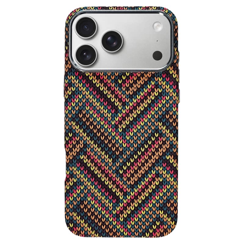 碳纤维磁吸iPhone17手机壳编织纹