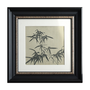 中古风画框装饰黑色空框美式定制长方形软装相框摆件复古油画外框