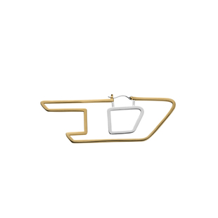 DIESEL男女同款金色简约D LOGO耳钉DX1364