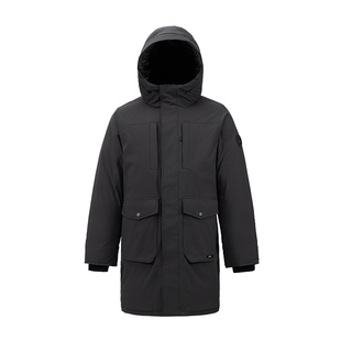 君羽800蓬羽绒服男中长款2025新款冬季加厚保暖商务鹅绒服男337