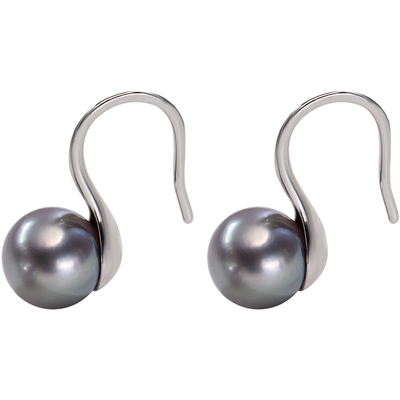 南珠宫海水珍珠耳饰强光近圆