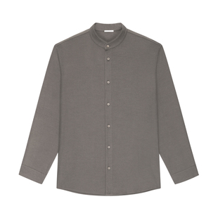 nice rice好饭 25秋季新品绒感宽松立领复古休闲长袖衬衫NHQ03029