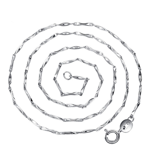 男女999纯银足银实心锁骨细链子简约细款素单链元宝链白金色项链