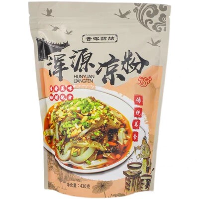 山西大同浑源凉粉即食白凉粉晋浑喆喆凉粉430g*6袋速食凉皮包邮