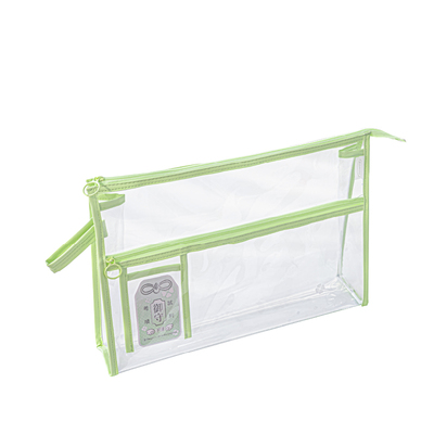 RosyPosy柔设学生考试专用袋子透明A4文件袋拉链式考研文具袋笔袋