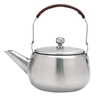 DEARYOU日本进口富田胜一不锈钢藤柄茶壶日式复古带滤网功夫茶具