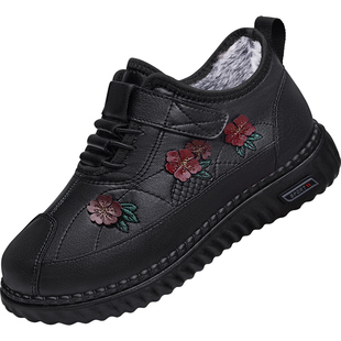 老北京布鞋女冬加绒加厚保暖老太太奶奶中老年老人棉鞋防滑妈妈鞋