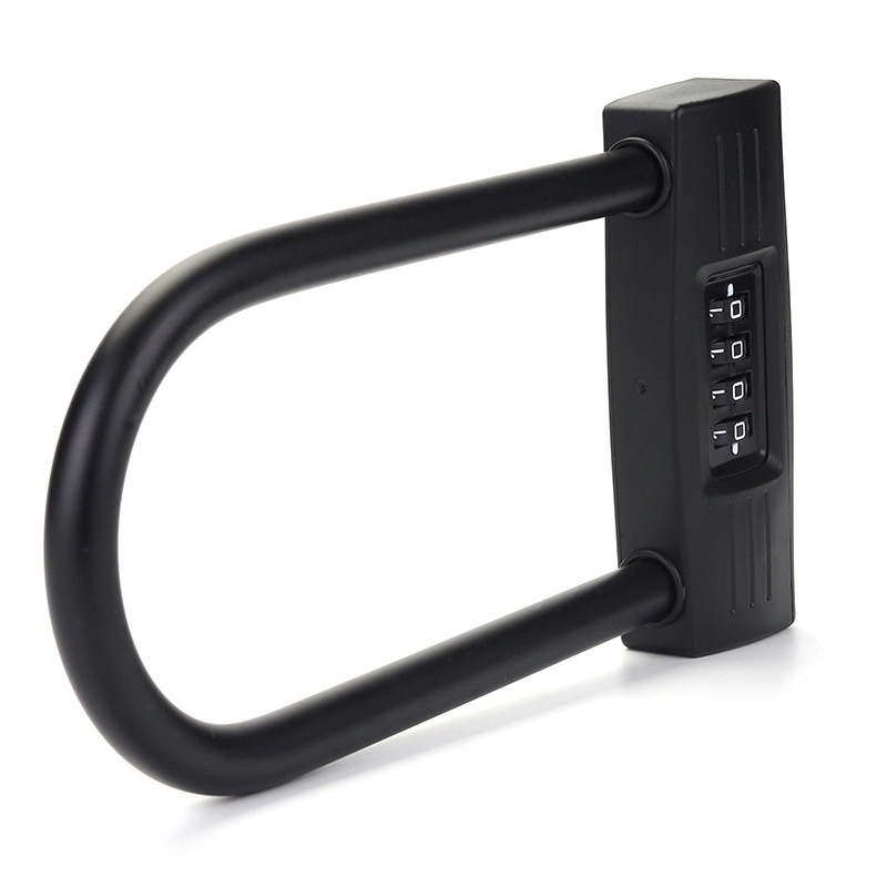 YF12601玻璃门锁密码U型锁 大门挂锁防剪防盗商铺密码U形锁双插锁