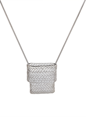 中古编织包包长款吊坠项链女款2025新款高级感毛衣链秋冬挂脖配饰