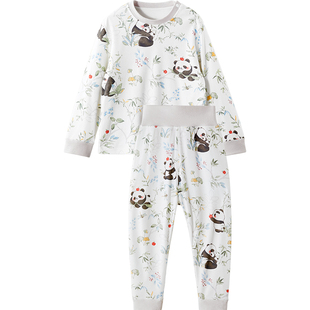 宝宝秋衣秋裤纯棉高腰婴儿打底分体保暖内衣儿童男女家居服套装