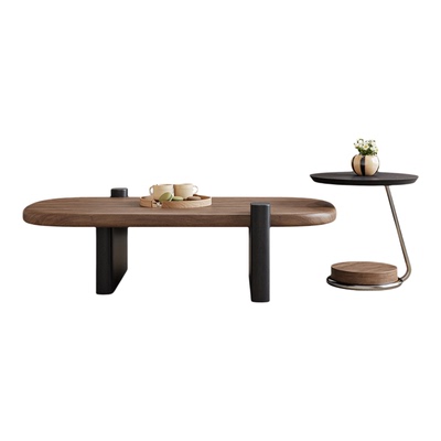 欧派中古风月圆茶几组合