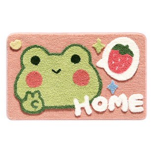 大江地垫卡通可爱浴室吸水脚垫厕所门口洗手台卫生间防滑毛绒地毯