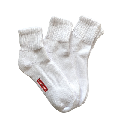 日版Healthknit cityboyPOPEYE刊裁男女中筒加厚毛巾底黑白运动袜