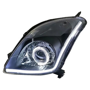 适用于06-16款铃木雨燕大灯总成改装led双光透镜天使眼日行灯熏黑