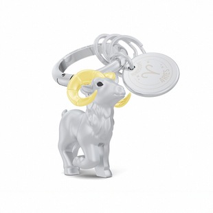 比利时白羊座钥匙扣包包挂件 星座系列合金生日礼物metalmorphose